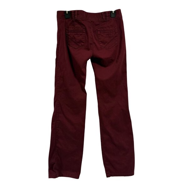 Anthro Daughters of the Revolution Maroon Boot Leg Pants Size 2 - Picture 4 of 10
